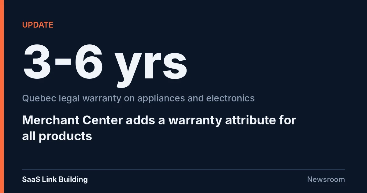 Data card reading 3-6 yrs, the Quebec legal warranty on appliances and electronics, with the headline Merchant Center adds a warranty attribute for all products