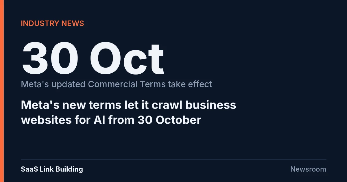 Data card: Meta's updated Commercial Terms take effect on 30 October 2026