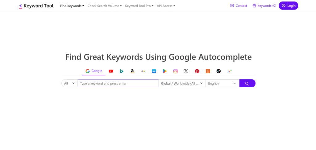 Keyword Tool